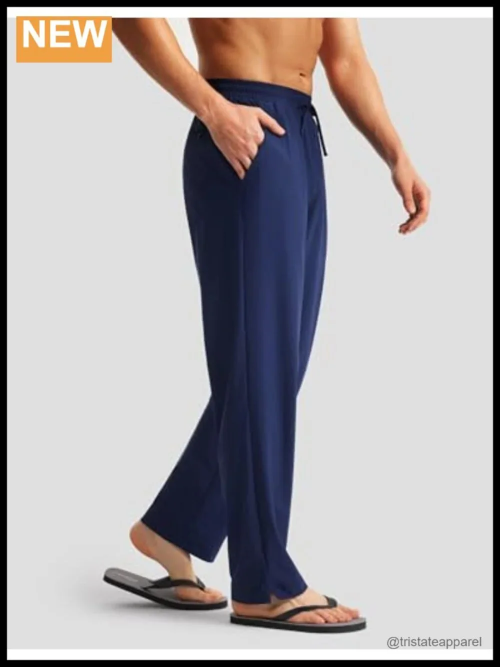 Men's Quick Dry UPF 50+ Swim Pants with Pockets Drawstring Waist
